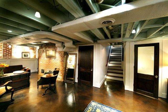 Inexpensive Revamping Basement Ideas With Low Ceilings